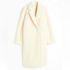 H&M cream raglan double-breasted coat